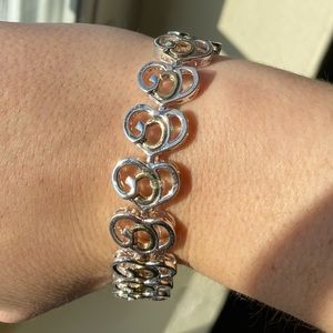 God’s Heart silver gold bracelet Christian NWOT